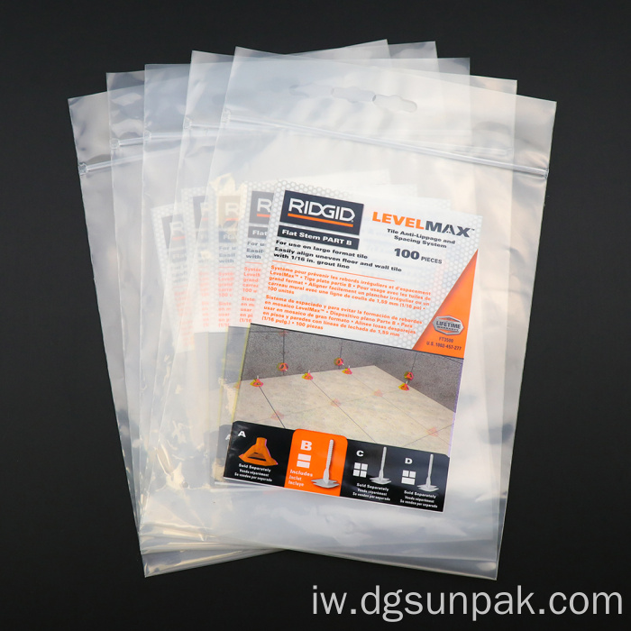 לוגו בהדפסה מותאמת אישית עם ziplock שקית שקוף